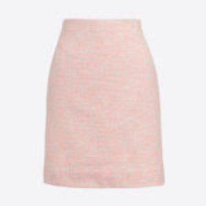 J Crew Factory Pink Tweed Mini Skirt - US 12